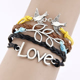 Vintage Multilayer Charm Leather Bracelet 