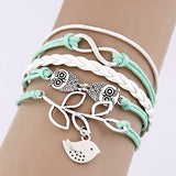 Vintage Multilayer Charm Leather Bracelet 