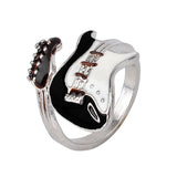 Punk Style Bright Colorful Glazed Guitar Ring 