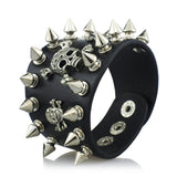 Unique Rock Spikes Skull Bracelet