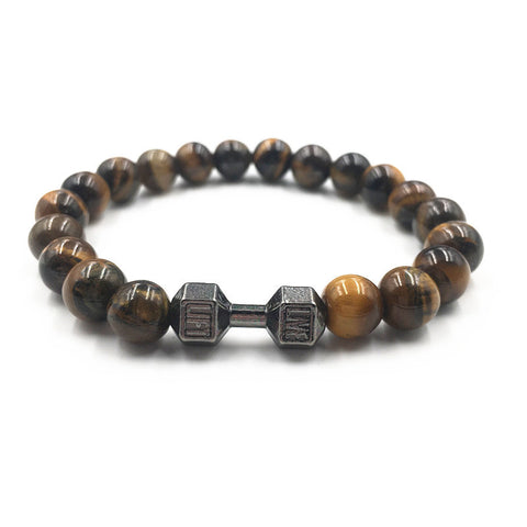 Natural Stones Live Lift Dumbbell Bracelet 