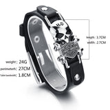 New Design Hip Pop style Zinc Alloy Leather Bracelet 