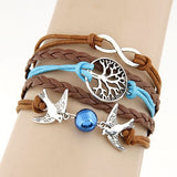 Vintage Multilayer Charm Leather Bracelet 