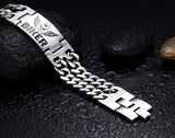 Stainless Steel Skull Double Chain Charm Bracelet