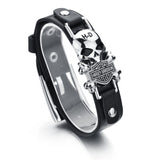 New Design Hip Pop style Zinc Alloy Leather Bracelet 