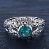 Fashion Jewelry Vintage Light Blue Wedding Ring 