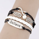 Vintage Multilayer Charm Leather Bracelet 