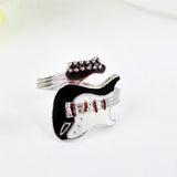 Punk Style Bright Colorful Glazed Guitar Ring 