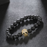  Skull Micro Natural Stone bead Bracelets