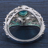 Fashion Jewelry Vintage Light Blue Wedding Ring 