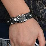 New Design Hip Pop style Zinc Alloy Leather Bracelet 