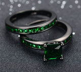 Gorgeous Green Zircon Wedding Band Ring 