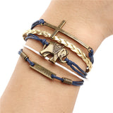 Vintage Multilayer Charm Leather Bracelet 