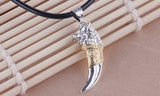  Vintage Wolf Fang Silver Nacklace