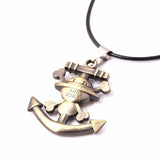  One Piece Skull Anchor Rope Chain Necklace