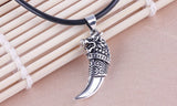  Vintage Wolf Fang Silver Nacklace