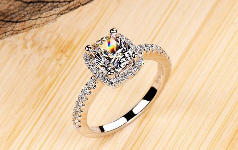 Big Square Cubic Zircon Luxury Rings For Women