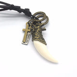 New 2017 Fashion Feather Leather Men's Necklace