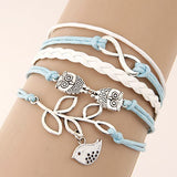 Vintage Multilayer Charm Leather Bracelet 